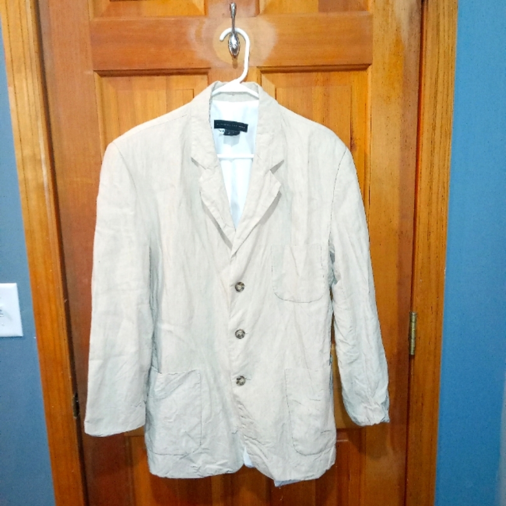 Metropolitan View 100% linen off white blazer size M